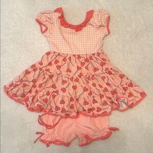 Smocked Sweets Lollipop Heart Dress - Size 4